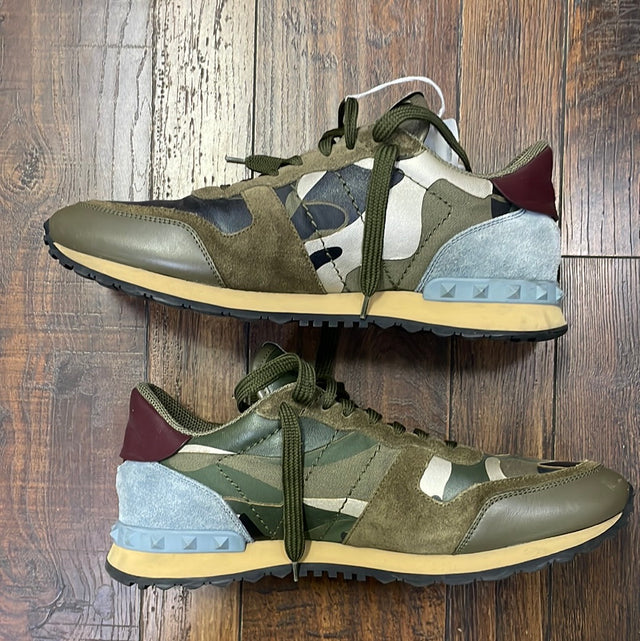 Valentino // Green & Multi Camo Rockstud Sneaker – VSP Consignment